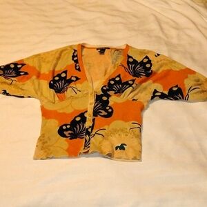 Lucky Brand Woman's Button Down V-Neck Short Sleeve Top, Size: S